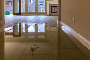 water on floor of house
